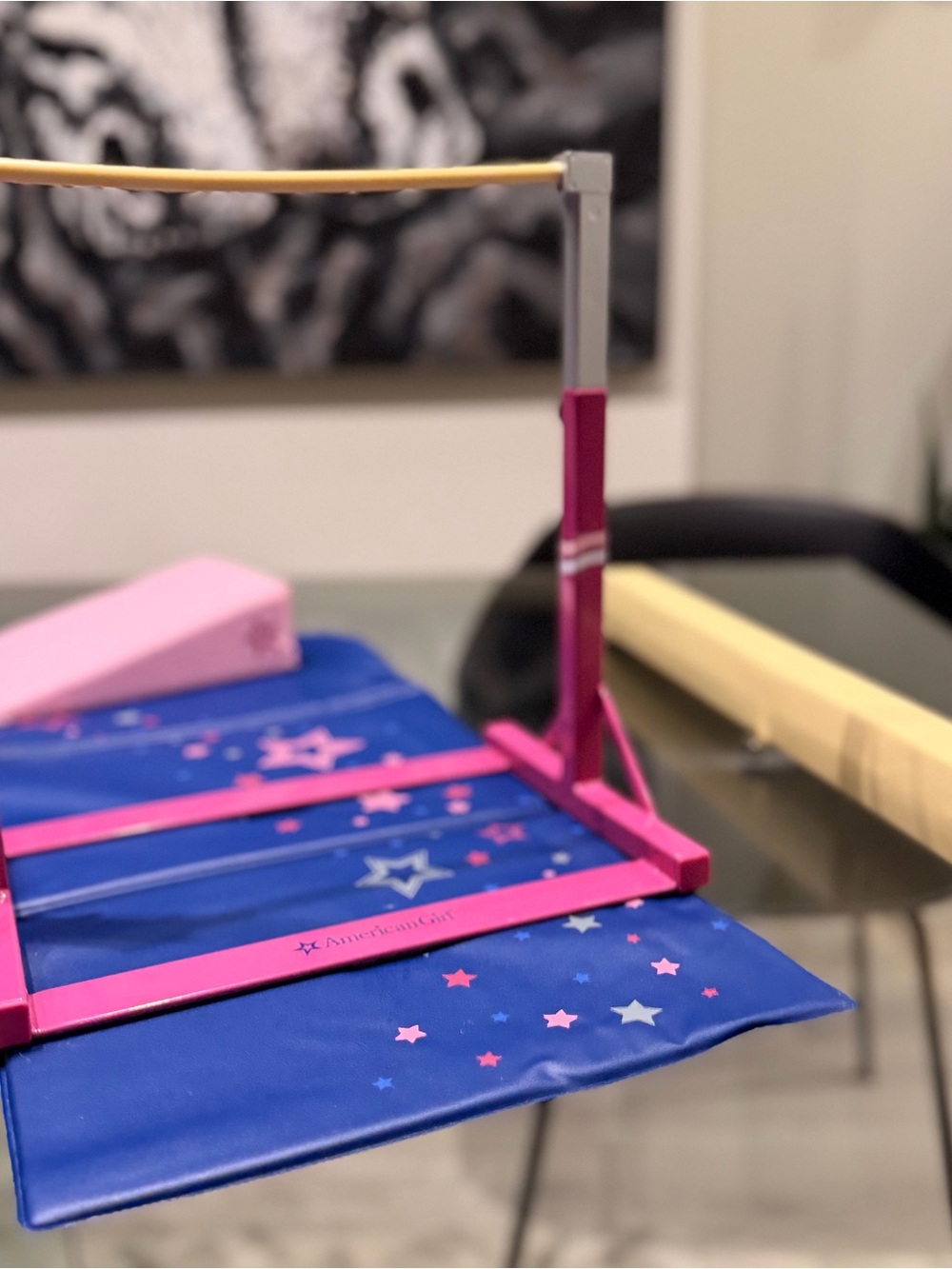 American Girl Pink and Blue Gymnastics Practice Set for Dolls